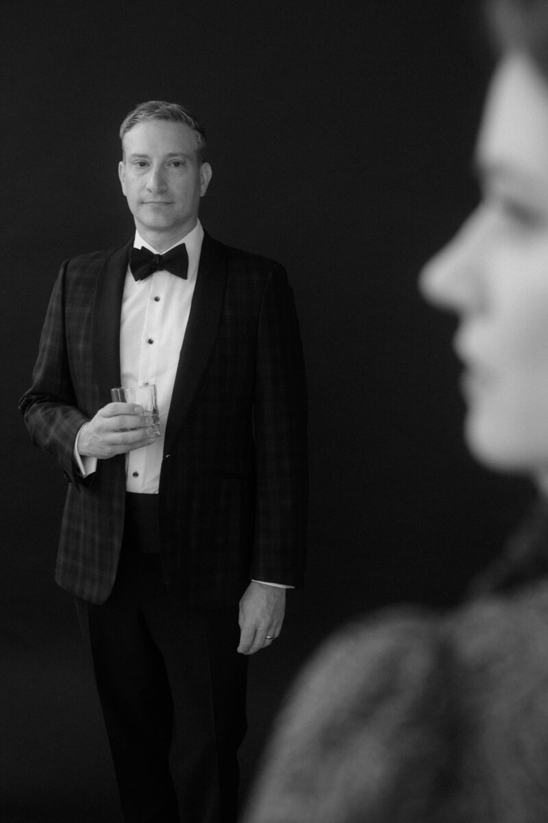 Hand-stitched lapel on a bespoke jacket
